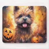 Halloween Cairn Terrier mit Pumpkins Beängstigend Mousepad (Vorne)