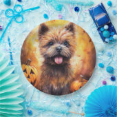 Halloween Cairn Terrier mit Pumpkins Beängstigend Pappteller (Party)