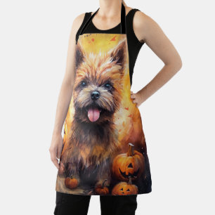 Halloween Cairn Terrier mit Pumpkins Beängstigend Schürze