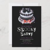 Halloween Cake Niedlich Modernes Minimalistisches  Einladung (Vorderseite)