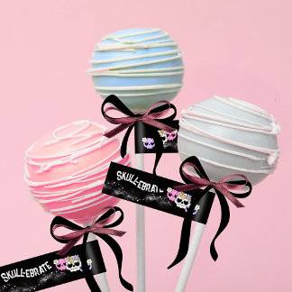 Halloween Cake Pop Tags & Strohhalm-Flaggen-Wrap-E