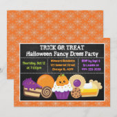 Halloween Cakes und Leckereien Party Einladung (Vorne/Hinten)