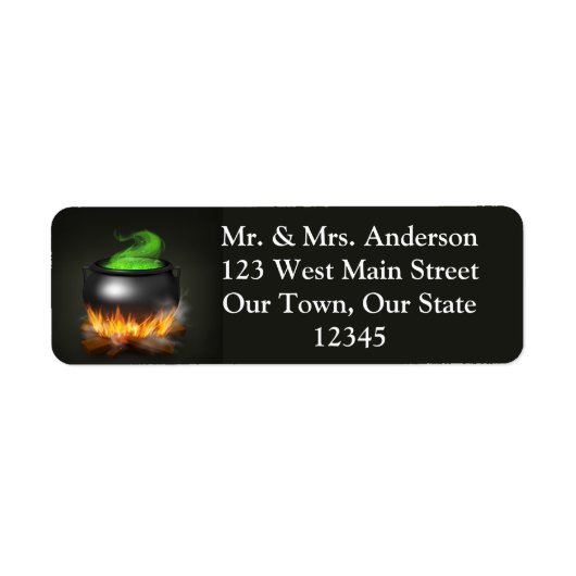 Halloween Caldron Return Address Label (Vorne)