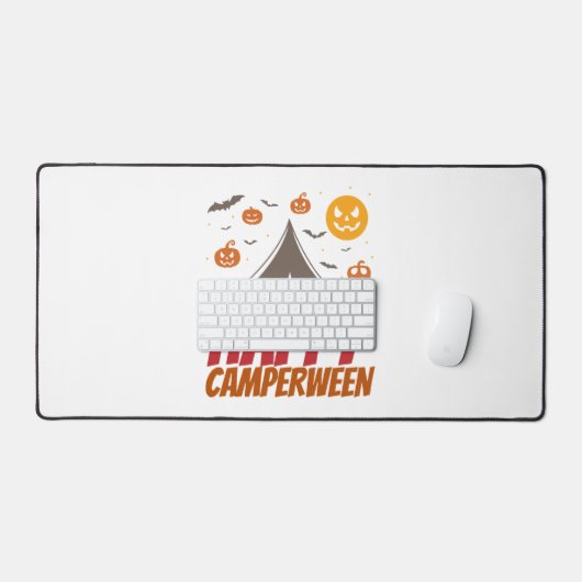 Halloween Camper Camping Außenbereich Schreibtischunterlage (Tastatur & Maus)