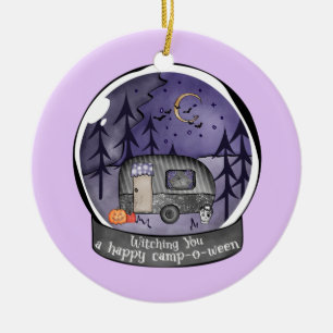 Halloween Camper im Snowball Keramik Ornament
