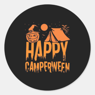 Halloween-Camper Natur Runder Aufkleber