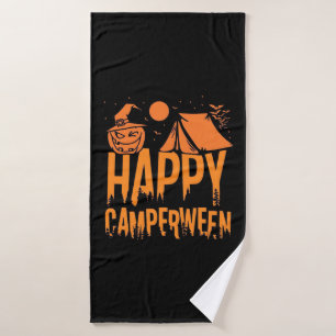 Halloween Camper Nature Badehandtuch