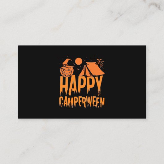 Halloween Camper Nature Visitenkarte (Vorderseite)