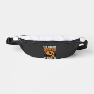 Halloween-Camping-Besen Vintage-Horror-Design Bauchtasche