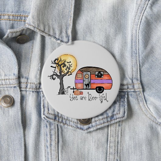 Halloween-Camping | Du bist schwach Button (Beispiel)