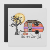 Halloween-Camping | Du bist schwach Magnetkarte (Vorne/Hinten)