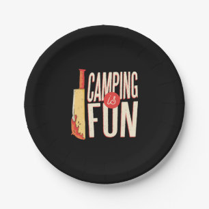 Halloween-Camping Pappteller