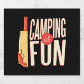 Halloween-Camping Schaumweinetikett (Einzelnes Label)