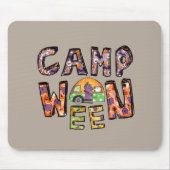 Halloween-Camping | Wortpuffer Mousepad (Vorne)