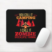 Halloween Camping Zombie Apokalypse Training Spaß Mousepad (Mit Mouse)