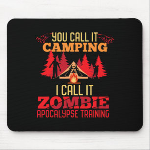 Halloween Camping Zombie Apokalypse Training Spaß Mousepad