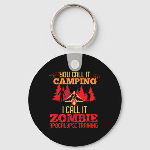 Halloween Camping Zombie Apokalypse Training Spaß Schlüsselanhänger