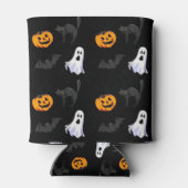 Halloween Can Cooler/Ghost, Pumpkins und Katzen Dosenkühler (Rückseite)