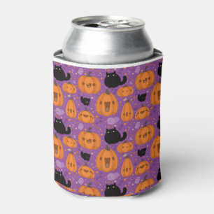 Halloween Can Cooler/Pumpkins Schwarze Katzen und Dosenkühler