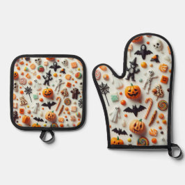 Halloween Candies Ofenhandschuh & Topflappen-Set