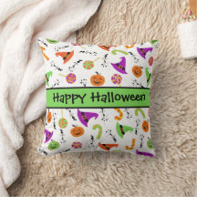 Halloween Candies Pumpkins Hexenhats Pattern