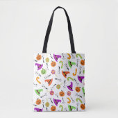 Halloween Candies Pumpkins und Hexenhatmuster Tasche (Vorderseite)
