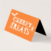 Halloween Candy Bag Topper Cards Fledermäuse und S Visitenkarten (Vorderseite)