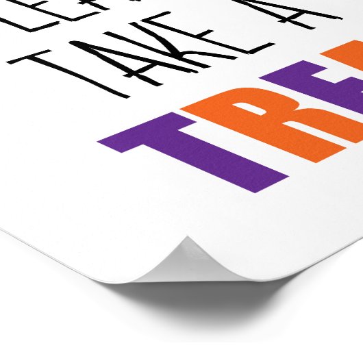 Halloween Candy Bitte nimm eine Leckerei Poster (Ecke)