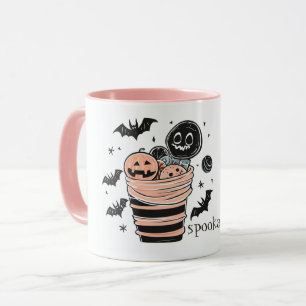 Halloween Candy Box und Fledermäuse Tasse