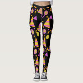Halloween Candy Confetti Bright Leggings (Vorderseite)