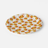 Halloween Candy Corn 7" Pappteller (Schrägansicht)