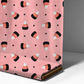 Halloween Candy Corn auf rosa Muster Stoff