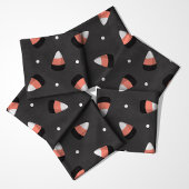 Halloween Candy Corn auf schwarzem Muster Stoff