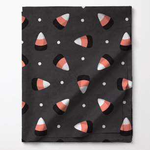 Halloween Candy Corn auf schwarzem Muster Stoff