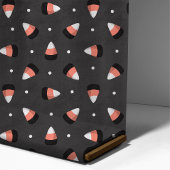 Halloween Candy Corn auf schwarzem Muster Stoff