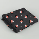 Halloween Candy Corn auf schwarzem Muster Stoff