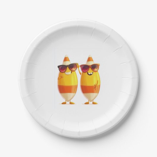 Halloween Candy Corn Crew Pappteller (Vorderseite)