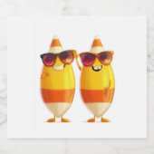 Halloween Candy Corn Crew Schaumweinetikett (Einzelnes Label)
