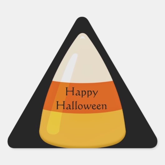 Halloween Candy Corn Dreieckiger Aufkleber (Vorderseite)