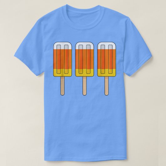 Halloween Candy Corn Funny Ice Cream Popsicles T-Shirt (Design vorne)