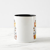 Halloween Candy Corn Funny Zweifarbige Tasse (Mittel)