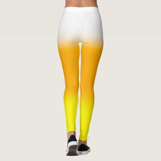 Halloween Candy Corn Gradient Leggings (Rückseite)