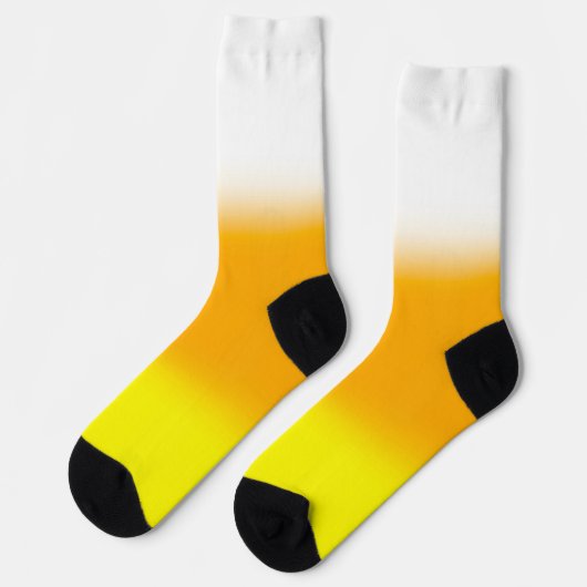 Halloween Candy Corn Gradient Socken (Linkes Detail)