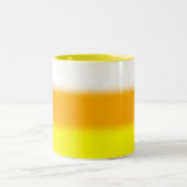Halloween Candy Corn Gradient Zweifarbige Tasse (Mittel)