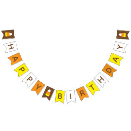 Halloween Candy Corn Happy Birthday Banner