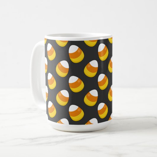 Halloween Candy Corn Kaffeetasse (Vorderseite Links)