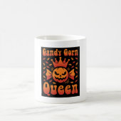Halloween Candy Corn Königin Retro Vektor Design Kaffeetasse (Mittel)