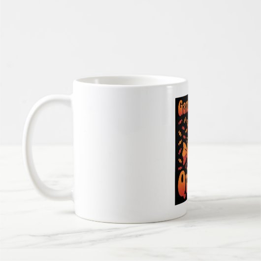 Halloween Candy Corn Königin Retro Vektor Design Kaffeetasse (Links)