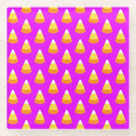 Halloween - Candy Corn Lila Glasuntersetzer
