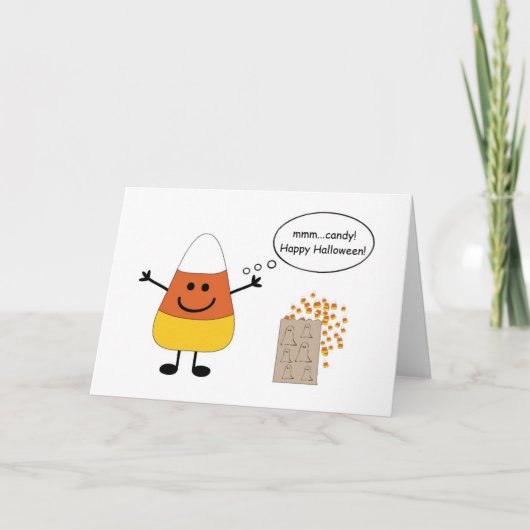 Halloween Candy Corn Man Card Karte (Vorderseite)